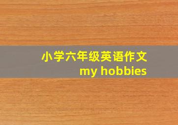 小学六年级英语作文my hobbies